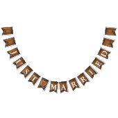 Imitate Rustikales Stallholz nur verheiratet Hochz Wimpelkette (Alle)