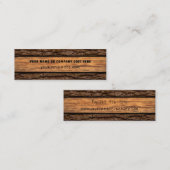 Imitate Rustikales Stück Holz-Getreidebaum Rinde Mini Visitenkarte (Vorne/Hinten)