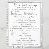 Imitate-Satin-Katholische Hochzeitsprogramm (Vorderseite)