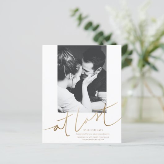 Imitate Save the Date Hochzeit (Stehend Vorderseite)