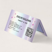 Imitate Schattenpalette gefaltete Treuekarte Visitenkarten (Rückseite)