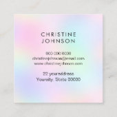 Imitate Schmetterlinglogo Glitzer Quadratische Visitenkarte (Rückseite)