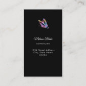 Imitate Schmetterlinglogo Glitzer Visitenkarte (Rückseite)