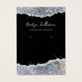 Imitate Schmuckkarte für Silberschmuck aus Glitzer