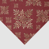 Imitate Schneeflocken auf Rot (nicht echter Boden) Seidenpapier (Ausschnitt)