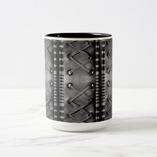 Imitate Schnürleder Textur Kaffee Tasse (Mittel)