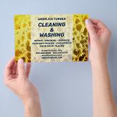 Imitate Schwamm Textur lustige Reinigung Flyer (Handgriff)