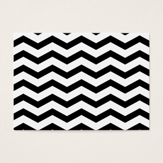 Imitate Schwarz-weiß Foil Zickzack Zig Zag Muster (Vorderseite)