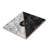 Imitate Schwarz-weiß Marmorieren Sie Ihre Personal Fliese (Seite)