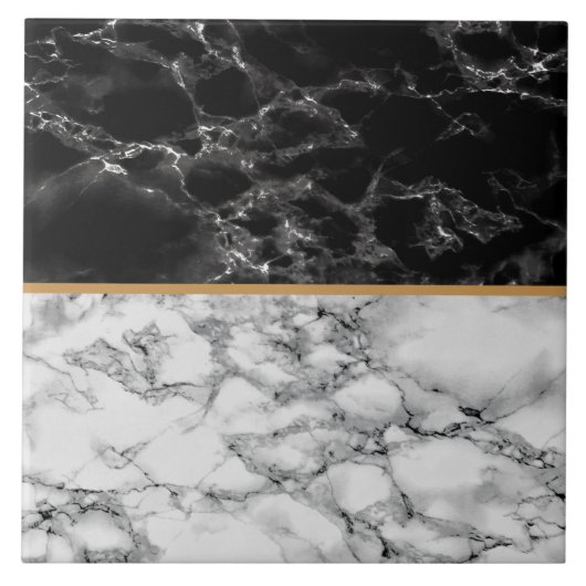 Imitate Schwarz-weiße Marbella Stone Keramik Tile Fliese (Vorderseite)