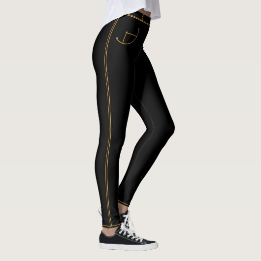Imitate Schwarze Jeans Leggings (Rechts)