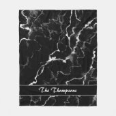 Imitate Schwarze Marmortextur mit benutzerdefinier Fleecedecke (Vorderseite)