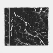 Imitate Schwarze Marmortextur mit benutzerdefinier Fleecedecke (Vorderseite (Horizontal))