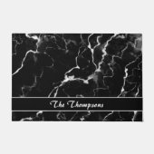 Imitate Schwarze Marmortextur mit benutzerdefinier Fußmatte (Vorderseite)