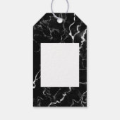 Imitate Schwarze Marmortextur mit benutzerdefinier Geschenkanhänger (Rückseite)