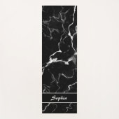 Imitate Schwarze Marmortextur mit Individuelle Nam Yogamatte (Vorderseite)