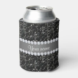Imitate Schwarze Sequenzen und Diamanten Dosenkühler
