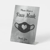 Imitate Schwarzer Glitzer Silberfolie Tragen Sie e Sockelschild (Vorderseite)