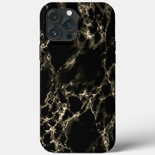 Imitate Schwarzer Marmor Case-Mate iPhone Hülle (Rückseite)