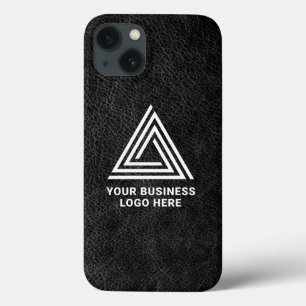 Imitate Schwarzes Leder Modernes Business-Logo Case-Mate iPhone Hülle