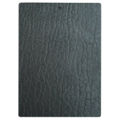 Imitate Schwarzes Leder Textur Klemmbrett (Rückseite)