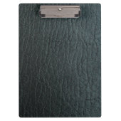 Imitate Schwarzes Leder Textur Klemmbrett (Vorderseite)