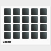 Imitate Schwarzes Leder Textur Quadratischer Aufkleber (Blatt)