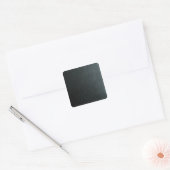 Imitate Schwarzes Leder Textur Quadratischer Aufkleber (Umschlag)