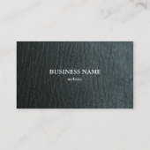 Imitate Schwarzes Leder Textur Visitenkarte (Rückseite)