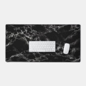 Imitate Schwarzes Marmordesign Schreibtischunterlage (Tastatur & Maus)
