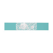 Imitate Seide Embossed Illusion Rose/Aquamarin Einladungsbanderole (Flach)