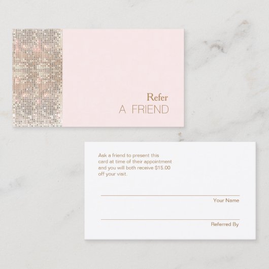 IMITATE Sequin Beauty Salon Empfehlungskarte (Vorne/Hinten)
