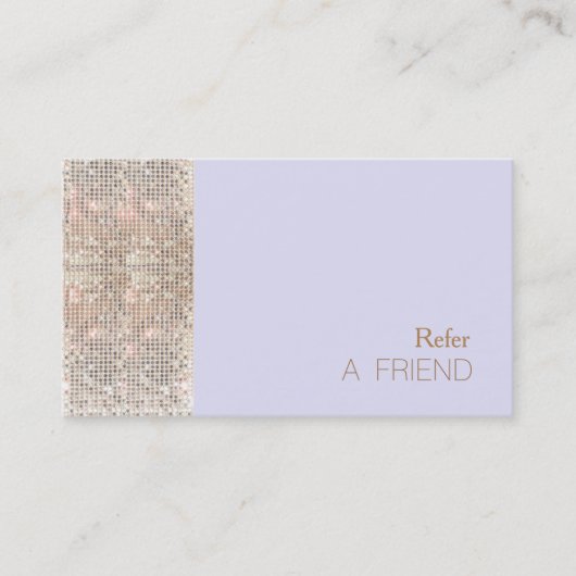 IMITATE Sequins Beauty Salon Empfehlungskarte (Vorderseite)