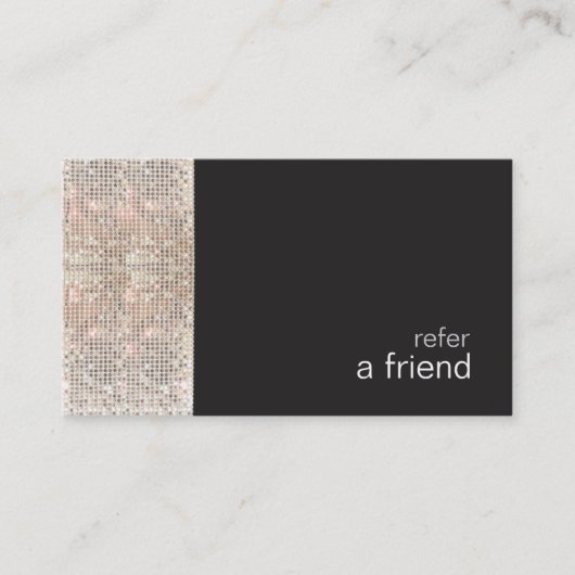 IMITATE Sequins Beauty Salon Empfehlungskarte (Vorderseite)