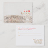 Imitate Sequins Friseur und Geschenkgutschein für Rabattkarte (Vorne/Hinten)