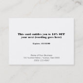 Imitate Sequins Friseur und Wellness-Center Discou Rabattkarte (Rückseite)