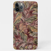 Imitate Shiny Dark Red Green Gold Floral Art Muste Case-Mate iPhone Hülle (Rückseite)