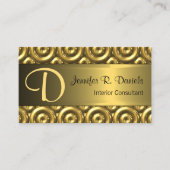 Imitate Shiny Gold 3D Abstrakt Circles Mosaik Must Visitenkarte (Vorderseite)