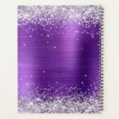 Imitate Shiny Silver Glitzer Amethyst Foil Monogra Planer (Rückseite)
