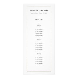 Imitate Silber an der Grenze zu Weiß | Moderne Rac Werbekarte