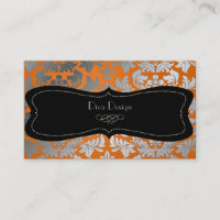 Imitate silber barocke Damaske verbrannt orange/sc