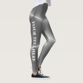 Imitate Silber benutzerdefinierbarer Textname Tren Leggings (Rechts)