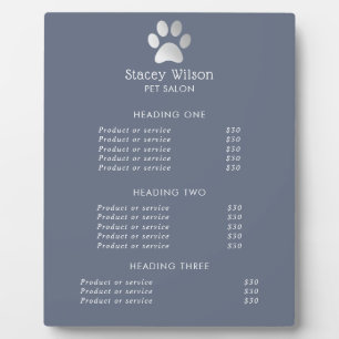 Imitate Silber-Foil-Paw-Logo und Blue Plaque Fotoplatte