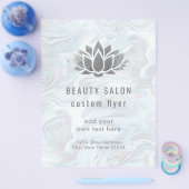 IMITATE Silber-Folie Lotus-Logo auf flüssigem Marm Flyer (Einzeln)