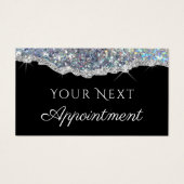 Imitate Silber Glitzer Folgekarte (Vorderseite)