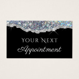 Imitate Silber Glitzer Folgekarte