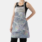 Imitate Silber Glitzer Folie Schönheit beruflich Schürze (InSitu)