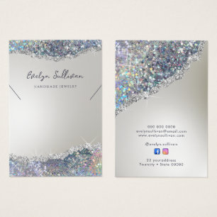 Imitate Silber-Glitzer-Folienverkleidung