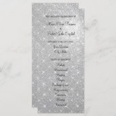 Imitate Silber Glitzer Hochzeitsfeier Programm (Vorne/Hinten)