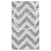 Imitate Silber Glitzer kleine Geschenktasche Geschenktüte (Rückseite)